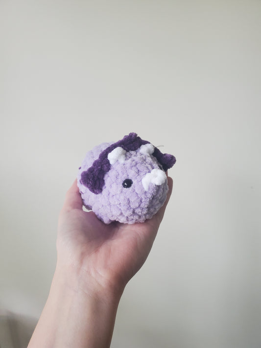 Lily the Purple Stegosaurus Dinosaur Crochet Plushie