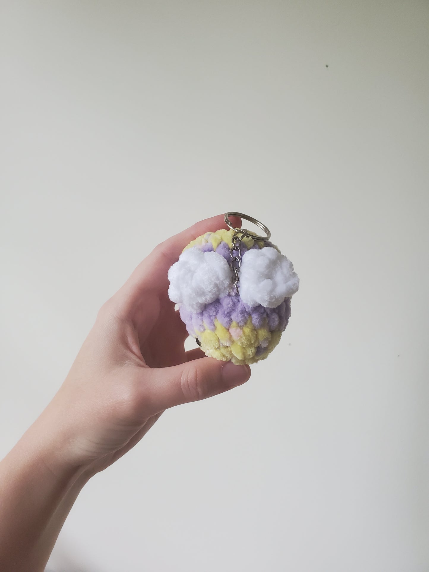 Lavender Bee Crochet Keychain