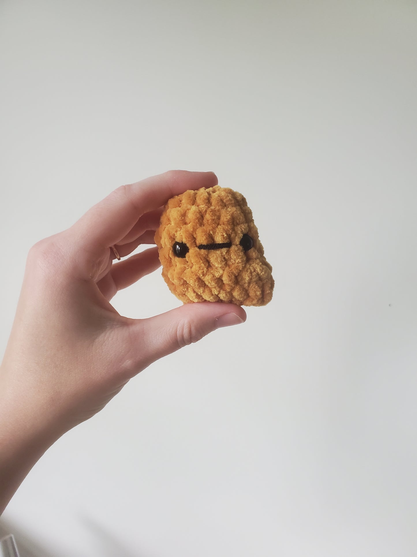 Chicken Nugget Crochet Keychain