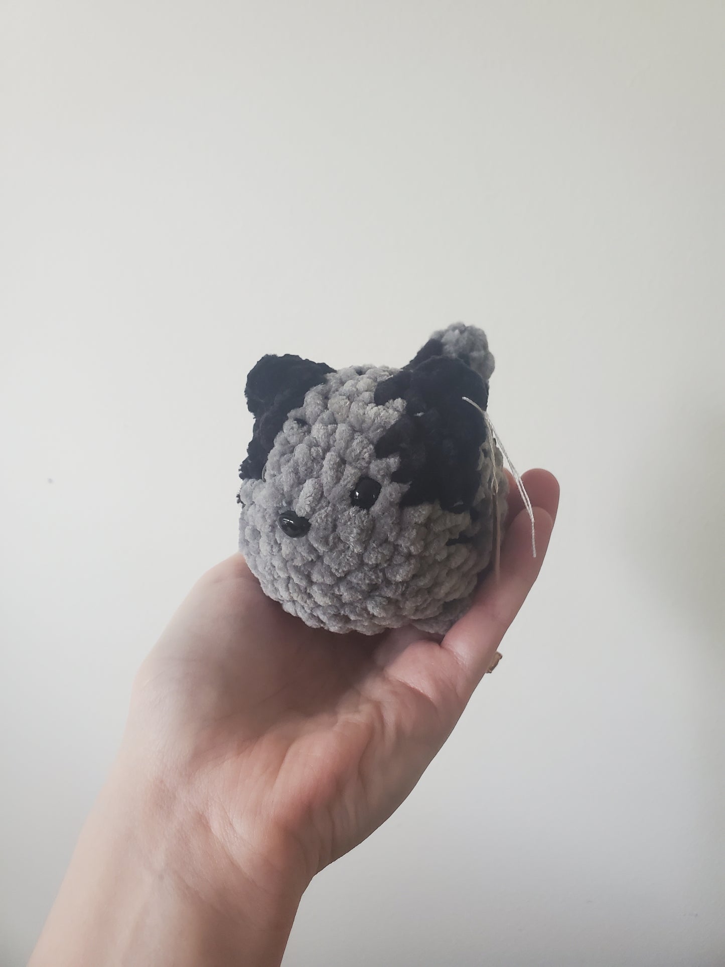 River the Black and Grey Cat Crochet Plushie