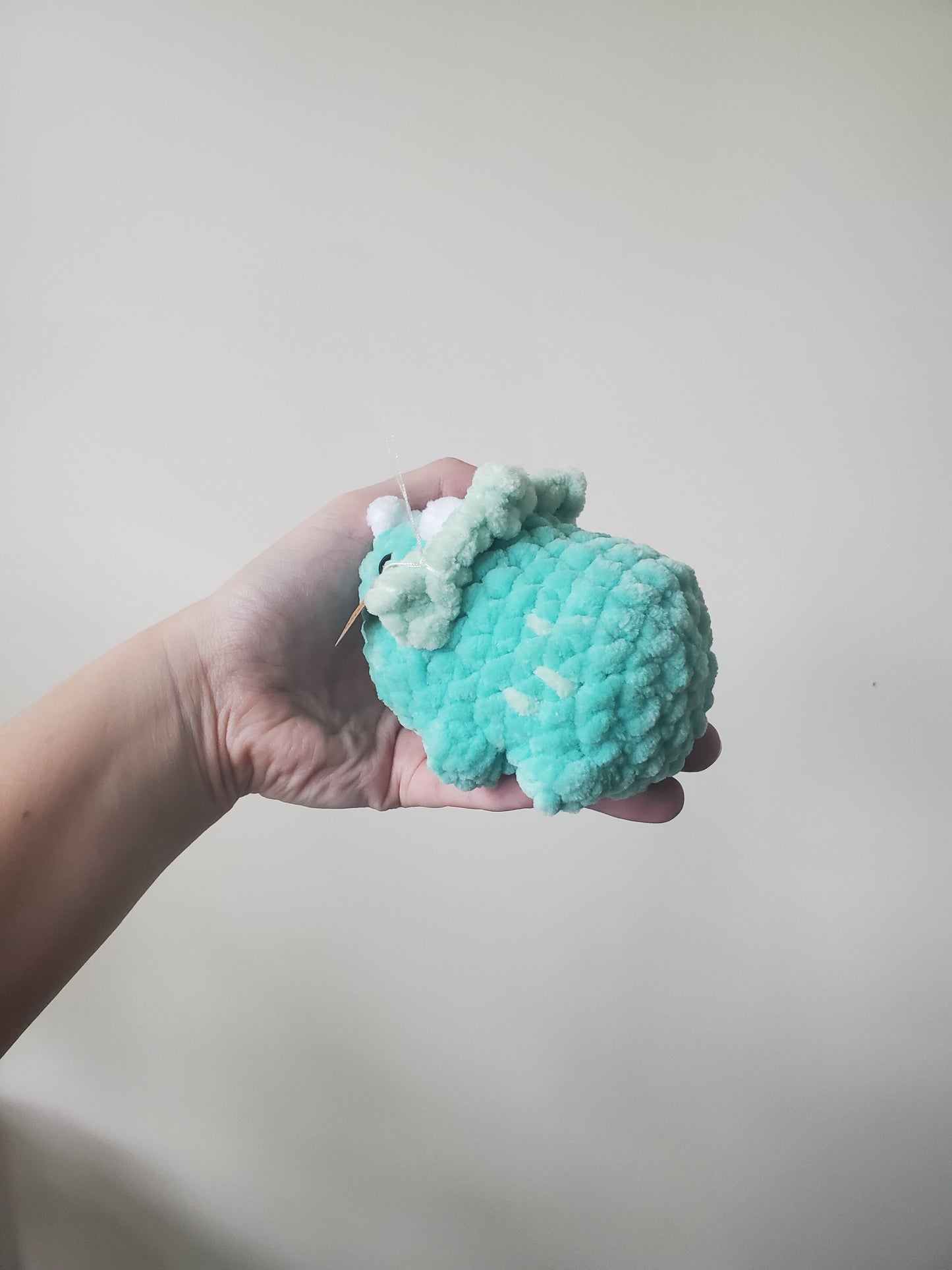 Monty the Green Stegosaurus Dinosaur Crochet Plushie